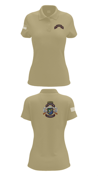 Womens Short Sleeve Performance Polo, 1/75 Ranger Battalion, Army, Teamtime, Team time, sublimation, custom sports apparel, team uniforms, spirit wear, spiritwear, sports uniforms, custom shirts, team store, custom team store, fundraiser sports, apparel fundraiser