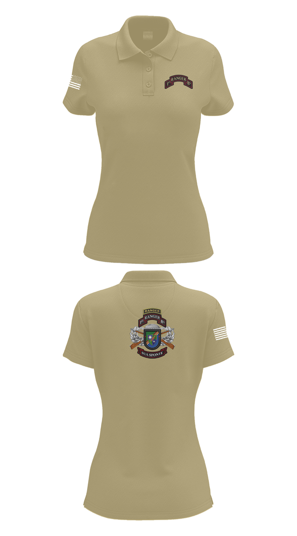 Womens Short Sleeve Performance Polo, 1/75 Ranger Battalion, Army, Teamtime, Team time, sublimation, custom sports apparel, team uniforms, spirit wear, spiritwear, sports uniforms, custom shirts, team store, custom team store, fundraiser sports, apparel fundraiser