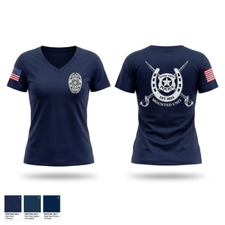 Womens Short Sleeve Vneck Shirt, Bayou Vista Police Mounted Unit, Police, Teamtime, Team time, sublimation, custom sports apparel, team uniforms, spirit wear, spiritwear, sports uniforms, custom shirts, team store, custom team store, fundraiser sports, apparel fundraiser