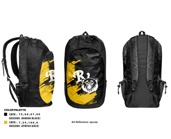 Gear Bag, River View Black Bears, Swimming, Teamtime, Team time, sublimation, custom sports apparel, team uniforms, spirit wear, spiritwear, sports uniforms, custom shirts, team store, custom team store, fundraiser sports, apparel fundraiser
