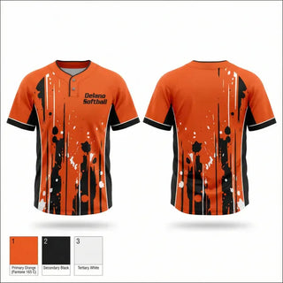 Two Button Softball Jersey, Delano Softball, Softball, Teamtime, Team time, sublimation, custom sports apparel, team uniforms, spirit wear, spiritwear, sports uniforms, custom shirts, team store, custom team store, fundraiser sports, apparel fundraiser