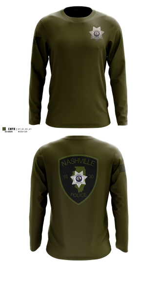 Long Sleeve Performance Shirt, Nashville Police Department, IL, Police, Teamtime, Team time, sublimation, custom sports apparel, team uniforms, spirit wear, spiritwear, sports uniforms, custom shirts, team store, custom team store, fundraiser sports, apparel fundraiser