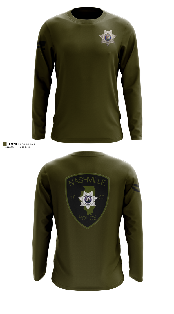 Long Sleeve Performance Shirt, Nashville Police Department, IL, Police, Teamtime, Team time, sublimation, custom sports apparel, team uniforms, spirit wear, spiritwear, sports uniforms, custom shirts, team store, custom team store, fundraiser sports, apparel fundraiser