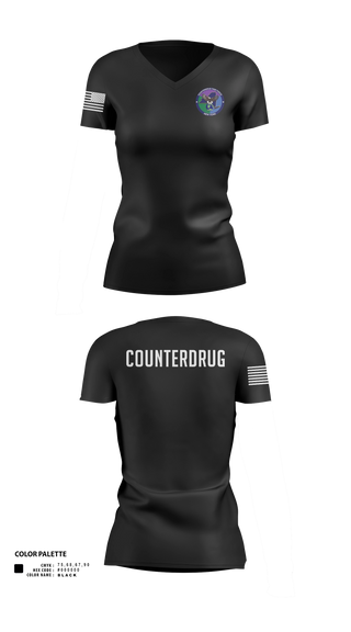 Womens Short Sleeve Vneck Shirt, New York Counterdrug Task Force, Police, Teamtime, Team time, sublimation, custom sports apparel, team uniforms, spirit wear, spiritwear, sports uniforms, custom shirts, team store, custom team store, fundraiser sports, apparel fundraiser