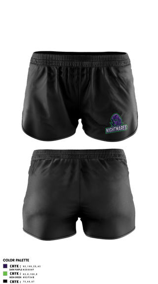 Track Shorts, Santa Nella Nightmares, Softball, Teamtime, Team time, sublimation, custom sports apparel, team uniforms, spirit wear, spiritwear, sports uniforms, custom shirts, team store, custom team store, fundraiser sports, apparel fundraiser