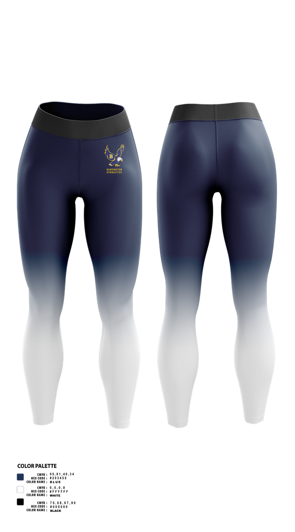 Womens Leggings, Barrington High School Gymnastics, Spirit Store, Teamtime, Team time, sublimation, custom sports apparel, team uniforms, spirit wear, spiritwear, sports uniforms, custom shirts, team store, custom team store, fundraiser sports, apparel fundraiser