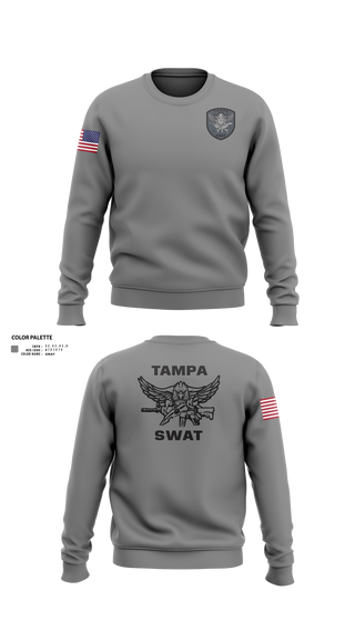 Crew Neck Sweatshirt, Tampa SWAT, Police, Teamtime, Team time, sublimation, custom sports apparel, team uniforms, spirit wear, spiritwear, sports uniforms, custom shirts, team store, custom team store, fundraiser sports, apparel fundraiser