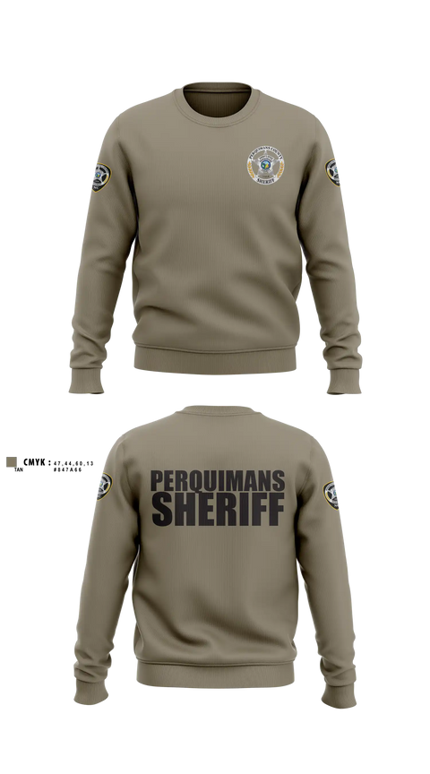 Crew Neck Sweatshirt, Perquimans County Sheriff's Office, Police, Teamtime, Team time, sublimation, custom sports apparel, team uniforms, spirit wear, spiritwear, sports uniforms, custom shirts, team store, custom team store, fundraiser sports, apparel fundraiser