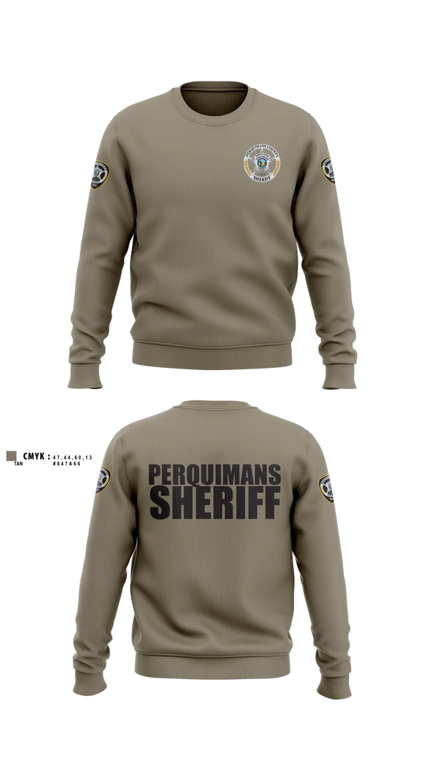 Crew Neck Sweatshirt, Perquimans County Sheriff's Office, Police, Teamtime, Team time, sublimation, custom sports apparel, team uniforms, spirit wear, spiritwear, sports uniforms, custom shirts, team store, custom team store, fundraiser sports, apparel fundraiser