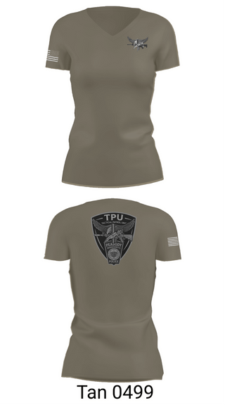 Womens Short Sleeve Vneck Shirt, Tactical Patrol Unit, Police, Teamtime, Team time, sublimation, custom sports apparel, team uniforms, spirit wear, spiritwear, sports uniforms, custom shirts, team store, custom team store, fundraiser sports, apparel fundraiser