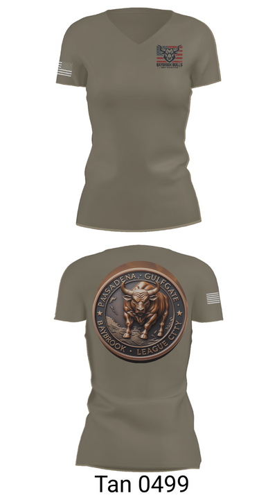 Baybrook Army Recruiting Company 58064560 Women's Short Sleeve V-neck Shirt - 68