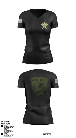 Womens Short Sleeve Vneck Shirt, SERT HCSO, Police, Teamtime, Team time, sublimation, custom sports apparel, team uniforms, spirit wear, spiritwear, sports uniforms, custom shirts, team store, custom team store, fundraiser sports, apparel fundraiser