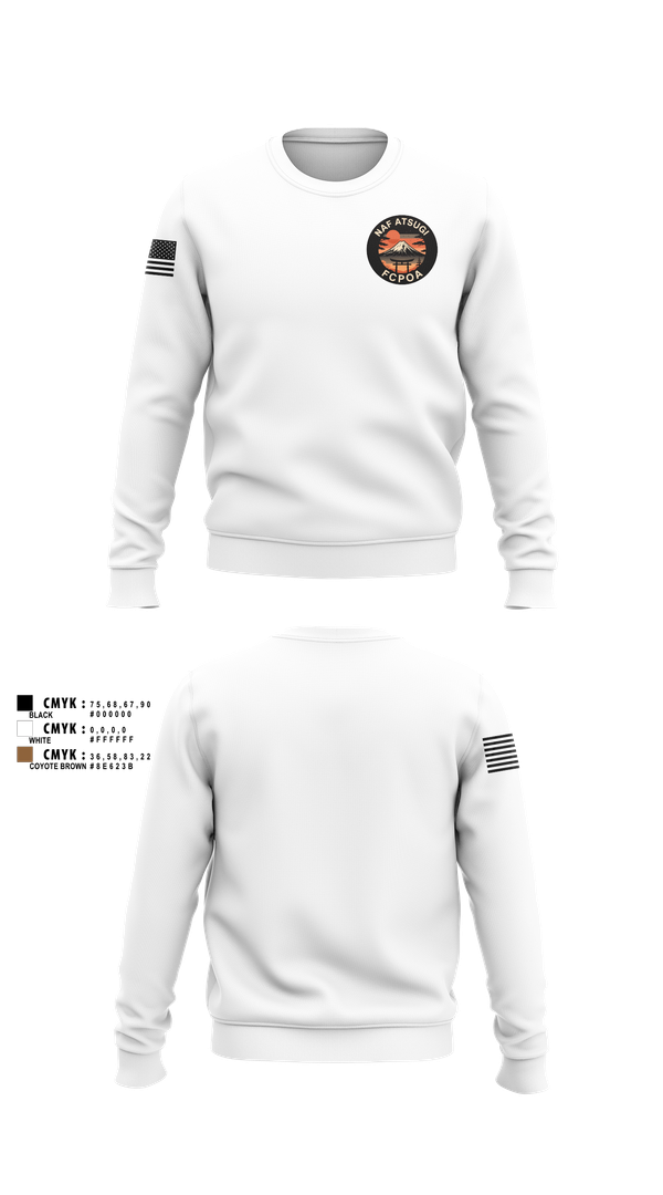 Crew Neck Sweatshirt, NAF ATSUGI FCPOA, Navy, Teamtime, Team time, sublimation, custom sports apparel, team uniforms, spirit wear, spiritwear, sports uniforms, custom shirts, team store, custom team store, fundraiser sports, apparel fundraiser