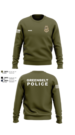 Crew Neck Sweatshirt, Greenbelt Police Department, Police, Teamtime, Team time, sublimation, custom sports apparel, team uniforms, spirit wear, spiritwear, sports uniforms, custom shirts, team store, custom team store, fundraiser sports, apparel fundraiser