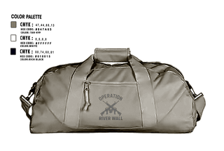Duffle Bag, Operation River Wall, Coast Guard, Teamtime, Team time, sublimation, custom sports apparel, team uniforms, spirit wear, spiritwear, sports uniforms, custom shirts, team store, custom team store, fundraiser sports, apparel fundraiser