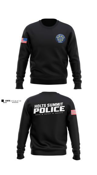 Crew Neck Sweatshirt, Holts Summit Police Department, Police, Teamtime, Team time, sublimation, custom sports apparel, team uniforms, spirit wear, spiritwear, sports uniforms, custom shirts, team store, custom team store, fundraiser sports, apparel fundraiser