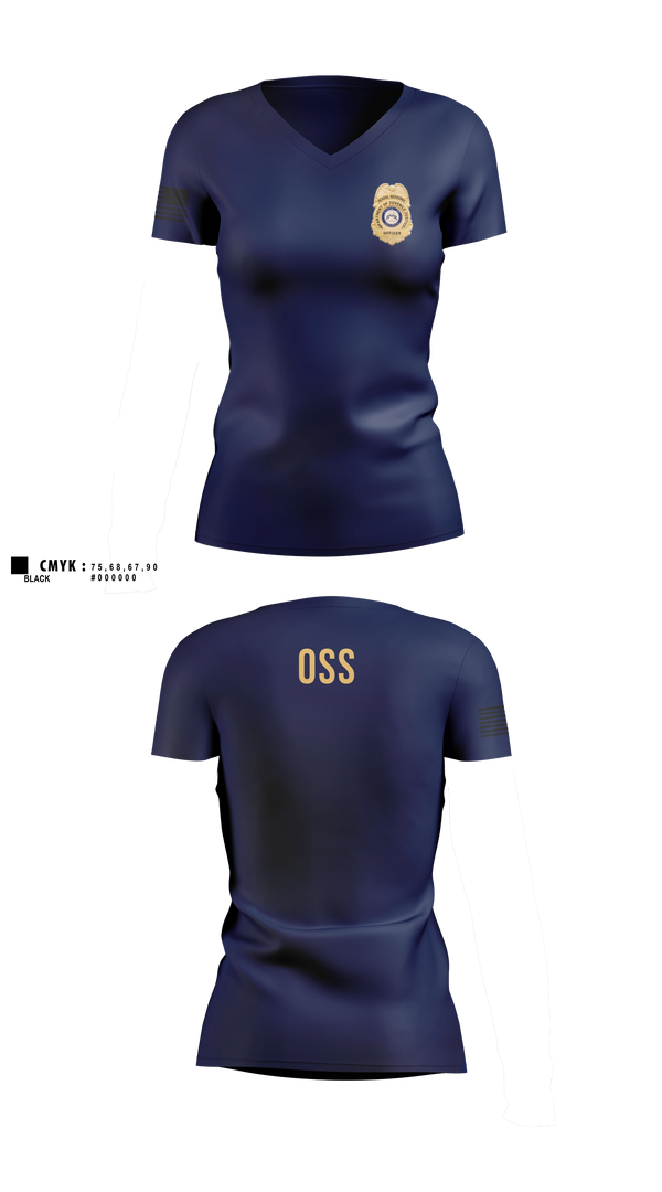 Office of School Safety Women's Short Sleeve V-neck Shirt - 6