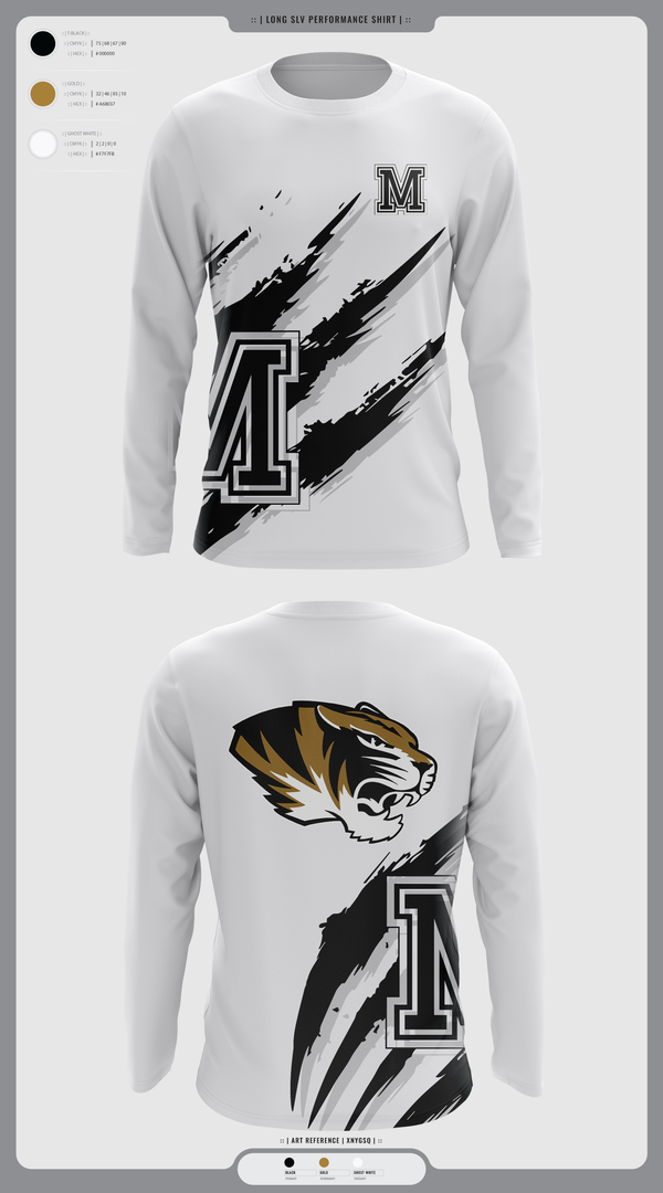 Long Sleeve Performance Shirt, Marceline Tigers, , Teamtime, Team time, sublimation, custom sports apparel, team uniforms, spirit wear, spiritwear, sports uniforms, custom shirts, team store, custom team store, fundraiser sports, apparel fundraiser
