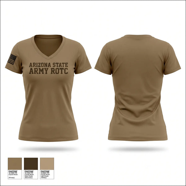 Womens Short Sleeve Vneck Shirt, Arizona State Army ROTC, Army, Teamtime, Team time, sublimation, custom sports apparel, team uniforms, spirit wear, spiritwear, sports uniforms, custom shirts, team store, custom team store, fundraiser sports, apparel fundraiser