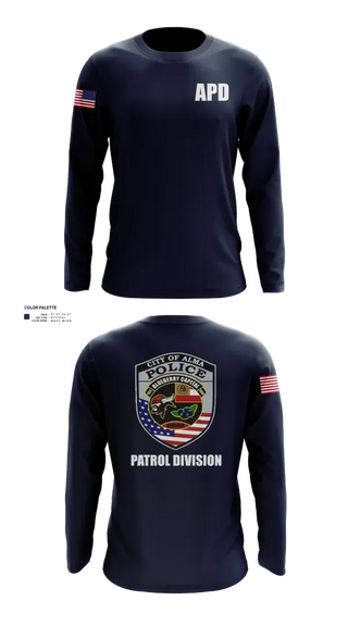 Long Sleeve Performance Shirt, Alma Police Department, Police, Teamtime, Team time, sublimation, custom sports apparel, team uniforms, spirit wear, spiritwear, sports uniforms, custom shirts, team store, custom team store, fundraiser sports, apparel fundraiser