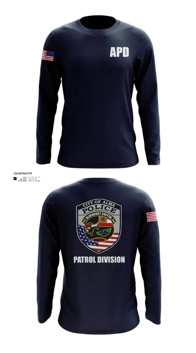 Alma Police Department 36149502 Long Sleeve Performance Shirt 22