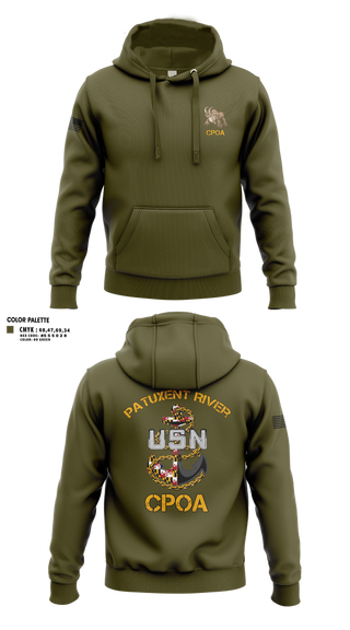Hoodie, Patuxent River CPOA, Navy, Teamtime, Team time, sublimation, custom sports apparel, team uniforms, spirit wear, spiritwear, sports uniforms, custom shirts, team store, custom team store, fundraiser sports, apparel fundraiser