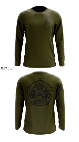 Long Sleeve Performance Shirt, Floyd county Sheriff’s Office, Police, Teamtime, Team time, sublimation, custom sports apparel, team uniforms, spirit wear, spiritwear, sports uniforms, custom shirts, team store, custom team store, fundraiser sports, apparel fundraiser