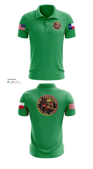 Short Sleeve Performance Polo, San Fernando Boxing Club, Spirit Store, Teamtime, Team time, sublimation, custom sports apparel, team uniforms, spirit wear, spiritwear, sports uniforms, custom shirts, team store, custom team store, fundraiser sports, apparel fundraiser
