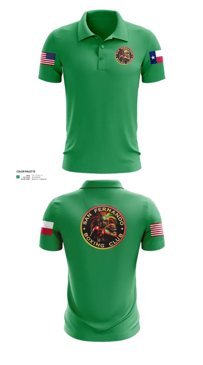 San Fernando Boxing Club 92427997 Short Sleeve Performance Polo - 210