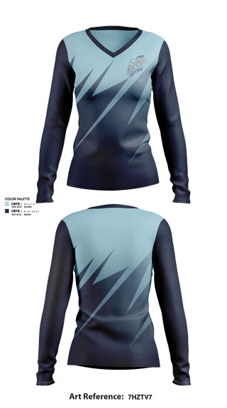 Women's Long Sleeve Vneck Shirt, Central Mass Diving, Spirit Store, Teamtime, Team time, sublimation, custom sports apparel, team uniforms, spirit wear, spiritwear, sports uniforms, custom shirts, team store, custom team store, fundraiser sports, apparel fundraiser