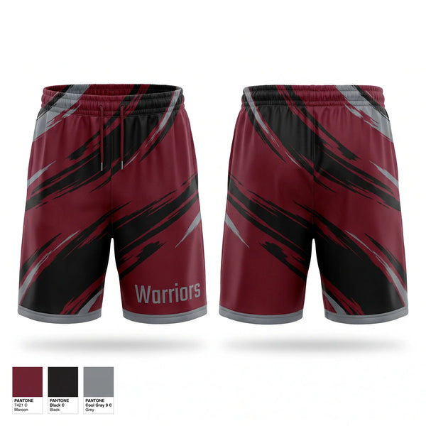Athletic Shorts With Pockets, Warriors, Softball, Teamtime, Team time, sublimation, custom sports apparel, team uniforms, spirit wear, spiritwear, sports uniforms, custom shirts, team store, custom team store, fundraiser sports, apparel fundraiser