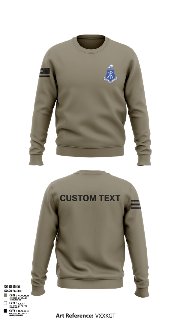 Crew Neck Sweatshirt, Pershing Rifles Kilo 8, , Teamtime, Team time, sublimation, custom sports apparel, team uniforms, spirit wear, spiritwear, sports uniforms, custom shirts, team store, custom team store, fundraiser sports, apparel fundraiser