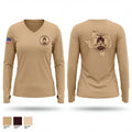 FIREARMS & TACTICS 89266909 Women's Long Sleeve V-neck Shirt - 1