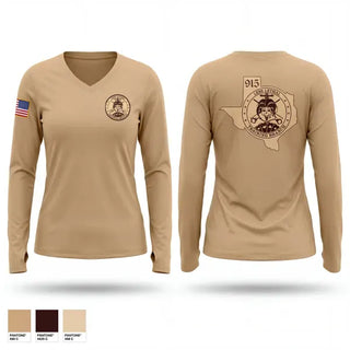 Womens Long Sleeve Vneck Shirt, FIREARMS & TACTICS, Police, Teamtime, Team time, sublimation, custom sports apparel, team uniforms, spirit wear, spiritwear, sports uniforms, custom shirts, team store, custom team store, fundraiser sports, apparel fundraiser