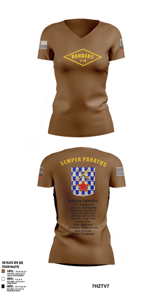 Womens Short Sleeve Vneck Shirt, 2-16 rangers, Army, Teamtime, Team time, sublimation, custom sports apparel, team uniforms, spirit wear, spiritwear, sports uniforms, custom shirts, team store, custom team store, fundraiser sports, apparel fundraiser