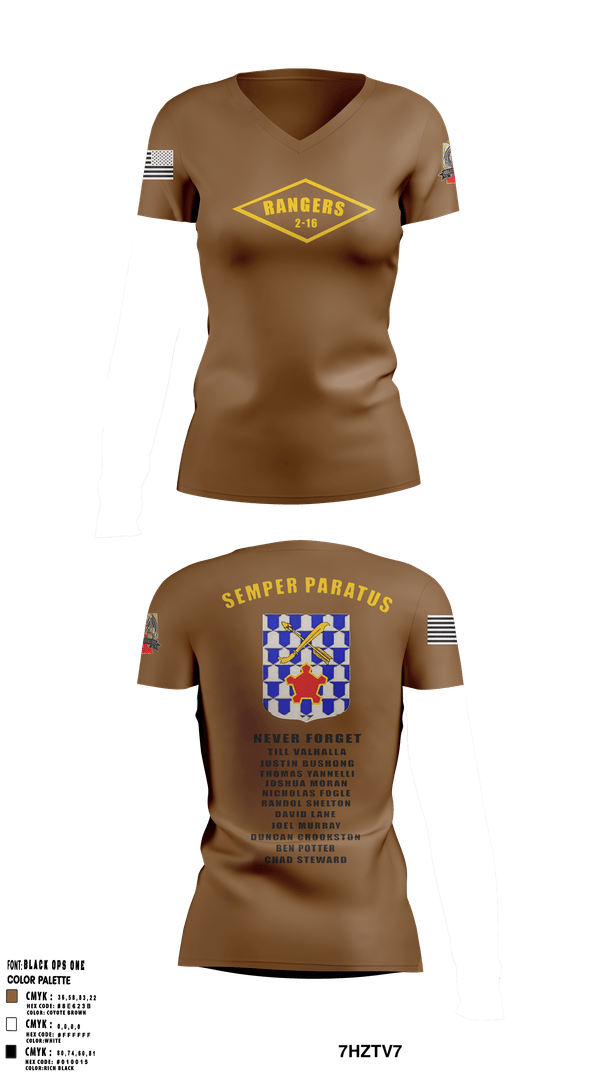 Womens Short Sleeve Vneck Shirt, 2-16 rangers, Army, Teamtime, Team time, sublimation, custom sports apparel, team uniforms, spirit wear, spiritwear, sports uniforms, custom shirts, team store, custom team store, fundraiser sports, apparel fundraiser
