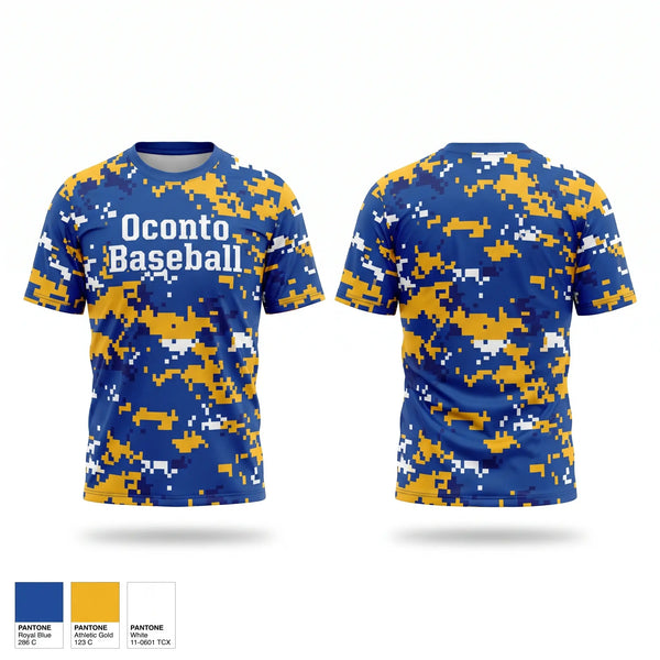 Short Sleeve Performance Shirt, Oconto Baseball, Baseball, Teamtime, Team time, sublimation, custom sports apparel, team uniforms, spirit wear, spiritwear, sports uniforms, custom shirts, team store, custom team store, fundraiser sports, apparel fundraiser