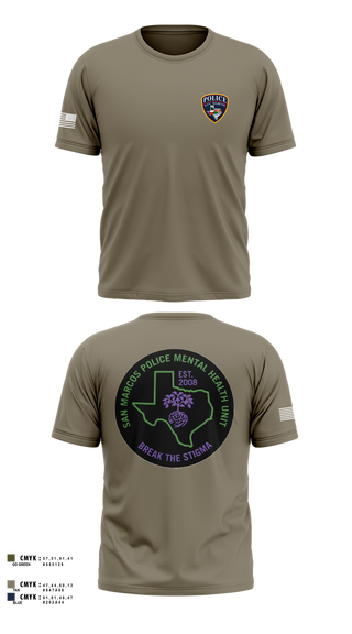 Old School Cotton Feel Shirt, SMPD Mental Health Unit, Police, Teamtime, Team time, sublimation, custom sports apparel, team uniforms, spirit wear, spiritwear, sports uniforms, custom shirts, team store, custom team store, fundraiser sports, apparel fundraiser