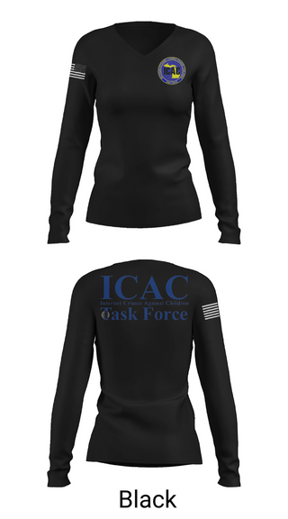 Womens Long Sleeve Vneck Shirt, Internet Crimes Against Children Task Force, Police, Teamtime, Team time, sublimation, custom sports apparel, team uniforms, spirit wear, spiritwear, sports uniforms, custom shirts, team store, custom team store, fundraiser sports, apparel fundraiser