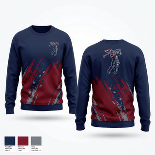 Crew Neck Sweatshirt, Belmont Academy Knights, Golf, Teamtime, Team time, sublimation, custom sports apparel, team uniforms, spirit wear, spiritwear, sports uniforms, custom shirts, team store, custom team store, fundraiser sports, apparel fundraiser
