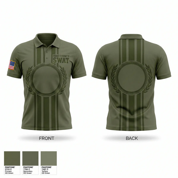 Short Sleeve Performance Polo, Reno County Swat, Police, Teamtime, Team time, sublimation, custom sports apparel, team uniforms, spirit wear, spiritwear, sports uniforms, custom shirts, team store, custom team store, fundraiser sports, apparel fundraiser