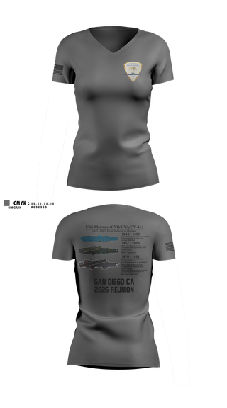 Womens Short Sleeve Vneck Shirt, Midway Veterans' Association, , Teamtime, Team time, sublimation, custom sports apparel, team uniforms, spirit wear, spiritwear, sports uniforms, custom shirts, team store, custom team store, fundraiser sports, apparel fundraiser