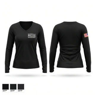 Womens Long Sleeve Vneck Shirt, Naperville Police Department, Police, Teamtime, Team time, sublimation, custom sports apparel, team uniforms, spirit wear, spiritwear, sports uniforms, custom shirts, team store, custom team store, fundraiser sports, apparel fundraiser