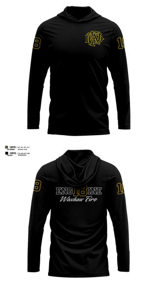 Long Sleeve hooded sunshirt, Waxhaw Fire, Fire Department, Teamtime, Team time, sublimation, custom sports apparel, team uniforms, spirit wear, spiritwear, sports uniforms, custom shirts, team store, custom team store, fundraiser sports, apparel fundraiser