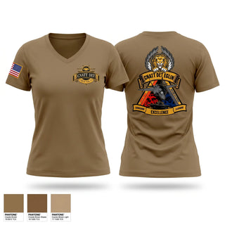 Womens Short Sleeve Vneck Shirt, CNATT Det Eglin, Navy, Teamtime, Team time, sublimation, custom sports apparel, team uniforms, spirit wear, spiritwear, sports uniforms, custom shirts, team store, custom team store, fundraiser sports, apparel fundraiser