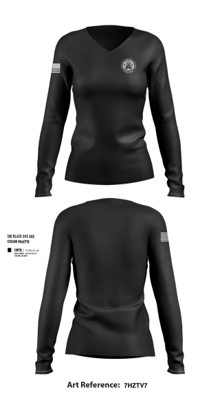 Womens Long Sleeve Vneck Shirt, Southwest Metro Drug Task Force, Police, Teamtime, Team time, sublimation, custom sports apparel, team uniforms, spirit wear, spiritwear, sports uniforms, custom shirts, team store, custom team store, fundraiser sports, apparel fundraiser