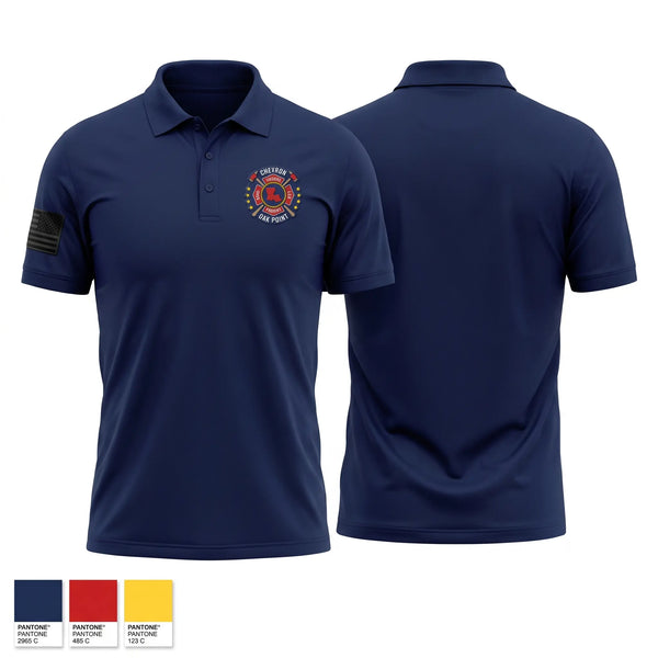 Short Sleeve Performance Polo, Oak Point ERT, Fire Department, Teamtime, Team time, sublimation, custom sports apparel, team uniforms, spirit wear, spiritwear, sports uniforms, custom shirts, team store, custom team store, fundraiser sports, apparel fundraiser