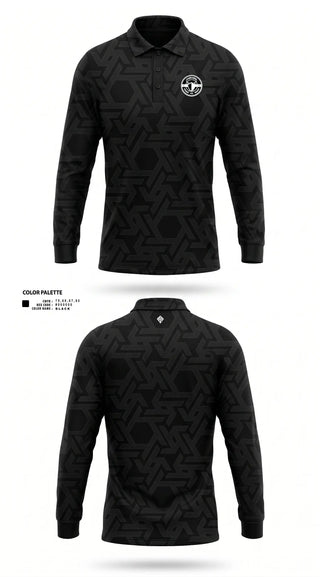 Long Sleeve Performance Polo, Mountain Range HS Flag Football, Women's Soccer, Teamtime, Team time, sublimation, custom sports apparel, team uniforms, spirit wear, spiritwear, sports uniforms, custom shirts, team store, custom team store, fundraiser sports, apparel fundraiser