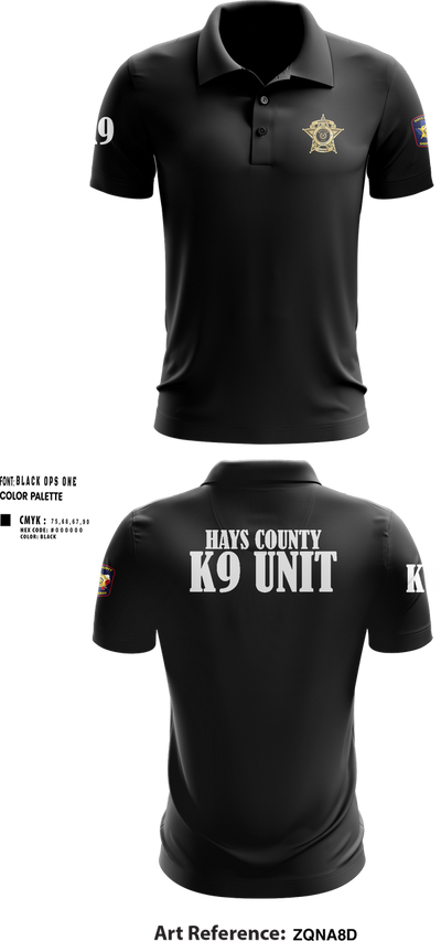 Hays County Sheriff’s Office 39669531 Short Sleeve Performance Polo - 325