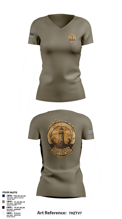LCU-2004 59546896 Women's Short Sleeve V-neck Shirt - 12